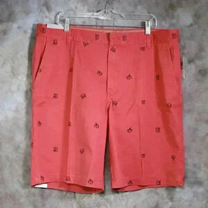 IZOD Saltwater Relaxed Classics Beachtown Short 10.5 inseam crabs NWT flat front